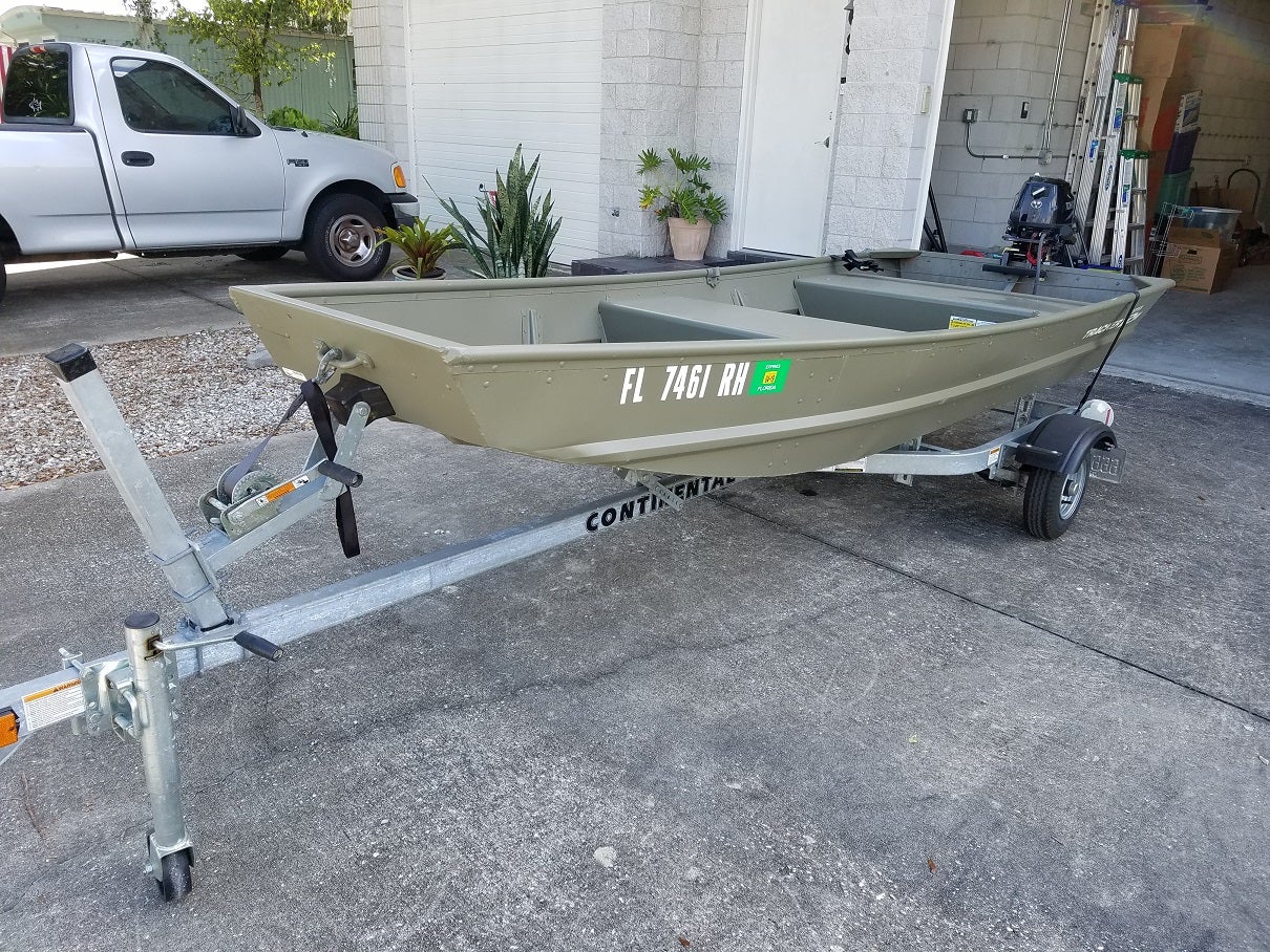 2017 12 Tracker Jon Boat Motor And Trailer Dedicated To The Smallest