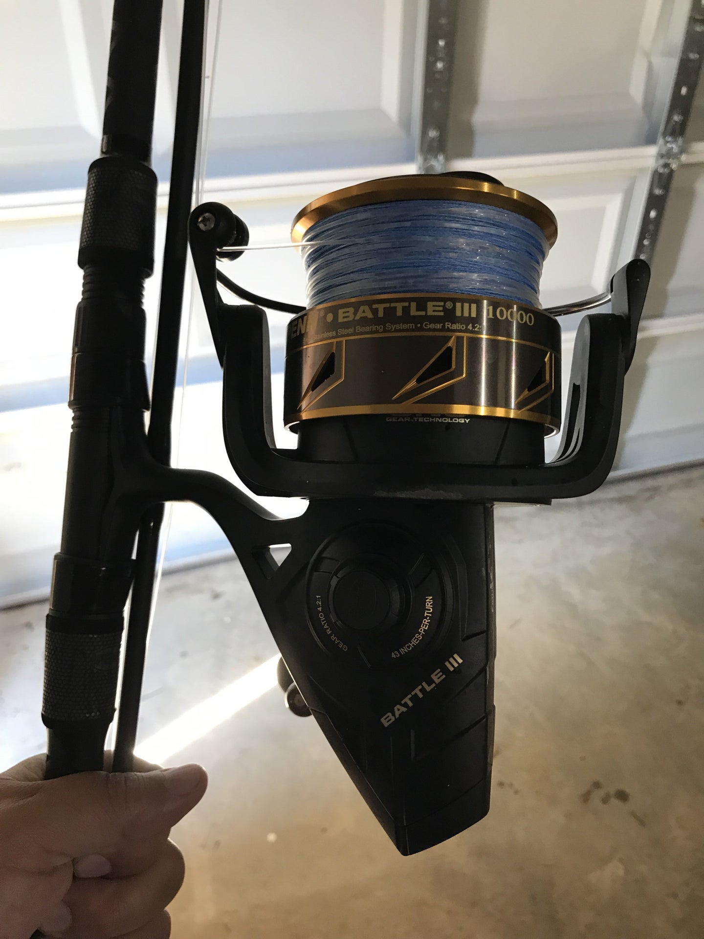can I put a 10500 reel with 65lb braid on a Penn Carnage III 12ft