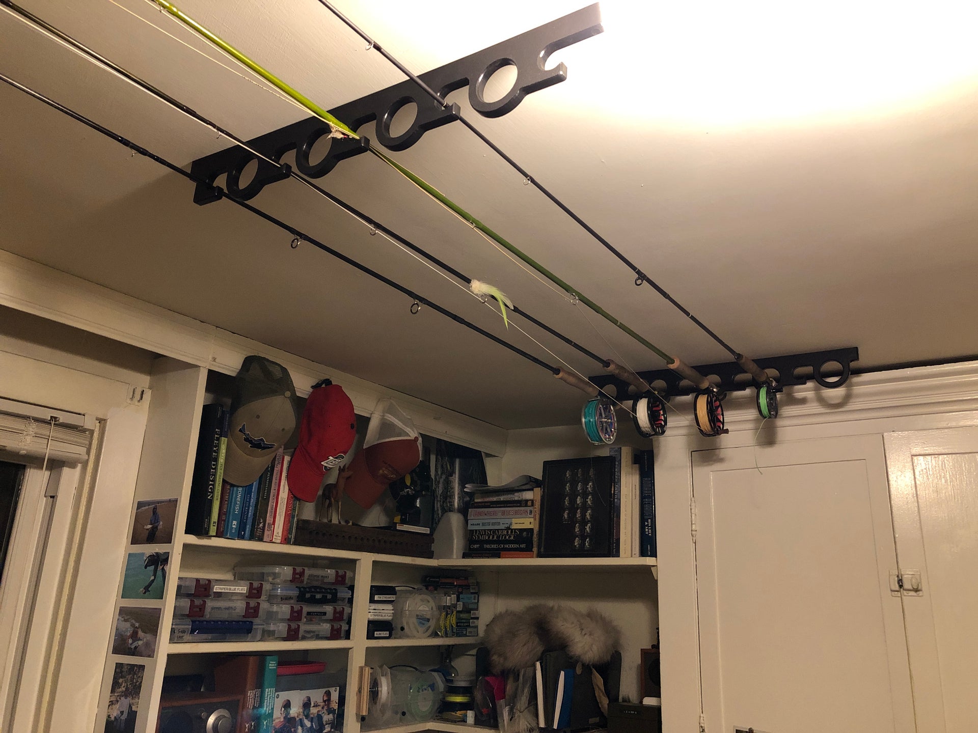 Fly rod rack, show me what you got  Dedicated To The Smallest Of Skiffs
