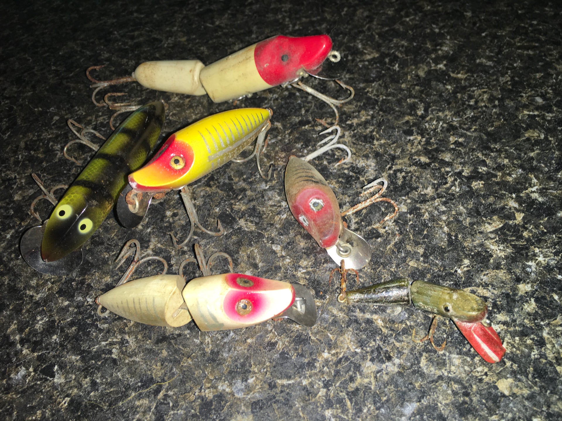 Old Heddon lure I found in a tackle box my boss gave me. Made out